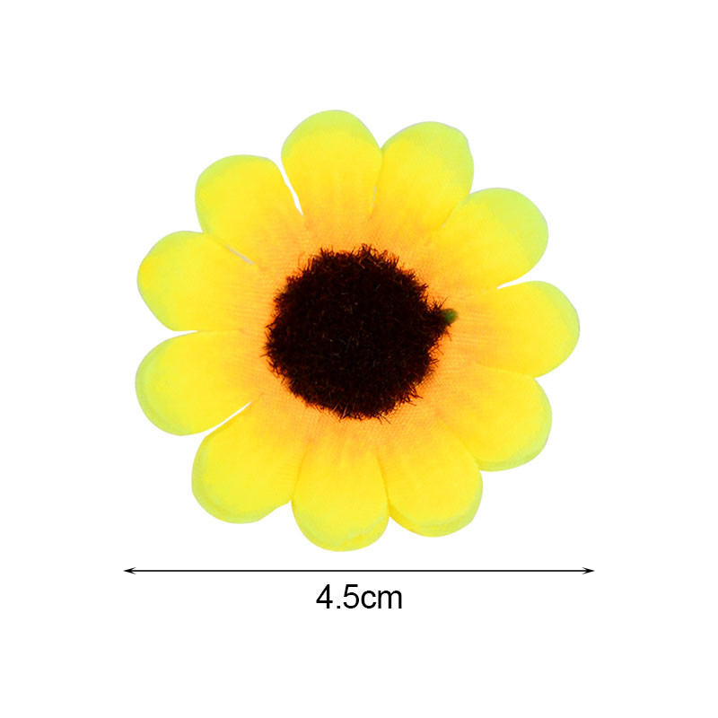 50/100 tk Mini Sunshine Päevalillepea Daisy Flower Abielutoa sisustus DIY lilleseade Pulmakunst