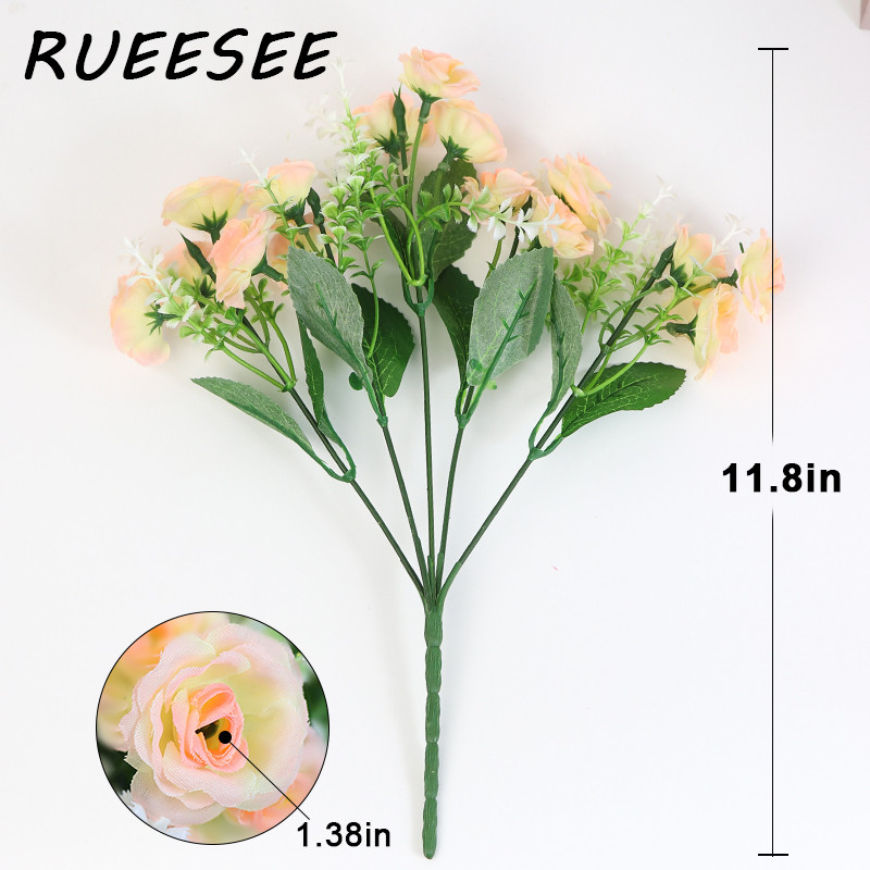Τεχνητά λουλούδια 15 τριαντάφυλλο κεφαλιού Τεχνητά μεταξωτά ψεύτικα λουλούδια Φύλλο τριαντάφυλλο γάμου Floral διακόσμηση γάμου Γραφείο σπιτιού Χριστουγεννιάτικη διακόσμηση