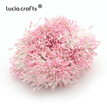 Lucia crafts 288 τμχ/παρτίδα Flower Stamen 6mm Χειροποίητο Τεχνητό Λουλούδι για DIY διακόσμηση σπιτιού γάμου D0501