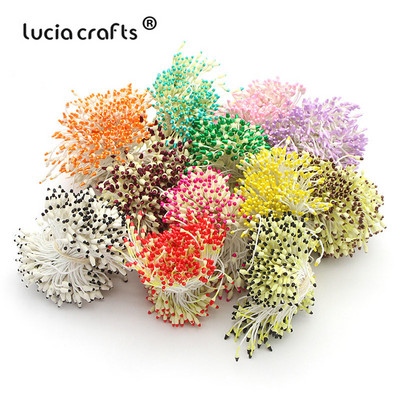 Lucia crafts 288 τμχ/παρτίδα Flower Stamen 6mm Χειροποίητο Τεχνητό Λουλούδι για DIY διακόσμηση σπιτιού γάμου D0501