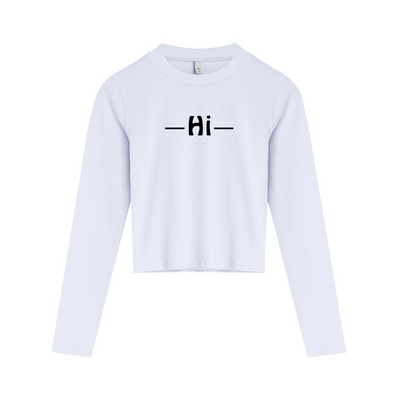 Bluza scurta dama model nou cu guler jos - culoare alb-negru