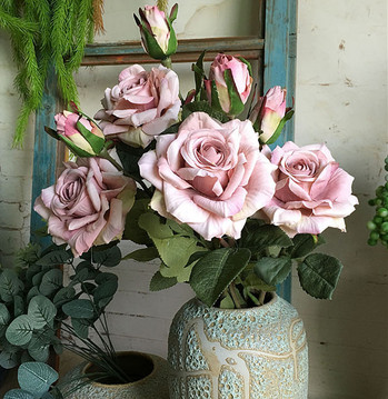 НОВО Красиви рози клон флер коприна Изкуствени цветя Сватбена декорация роза flores artificiales фалшиви цветя