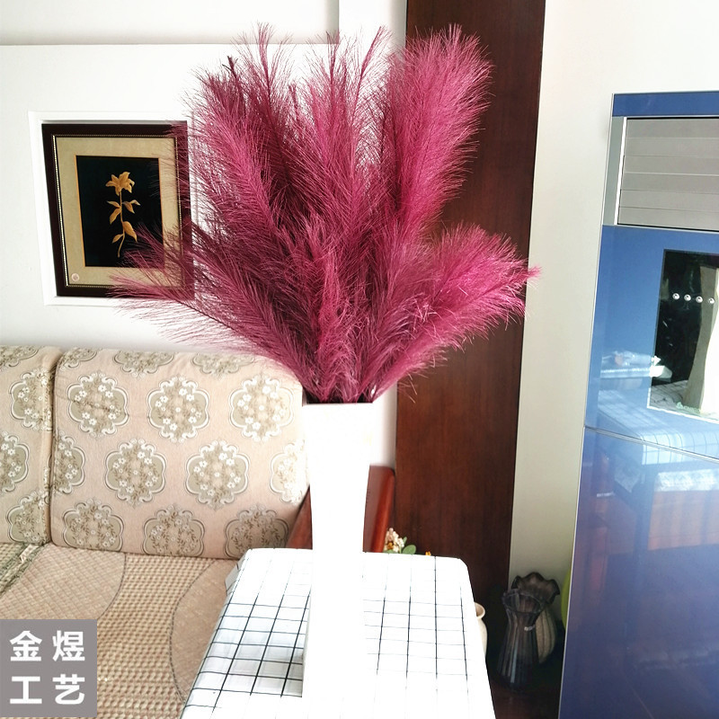 98cm Artificial Flower Reed Long Branch Pampas 10 Color PE Simulation Bouquet Home Wedding Artificial Artificial Flowers