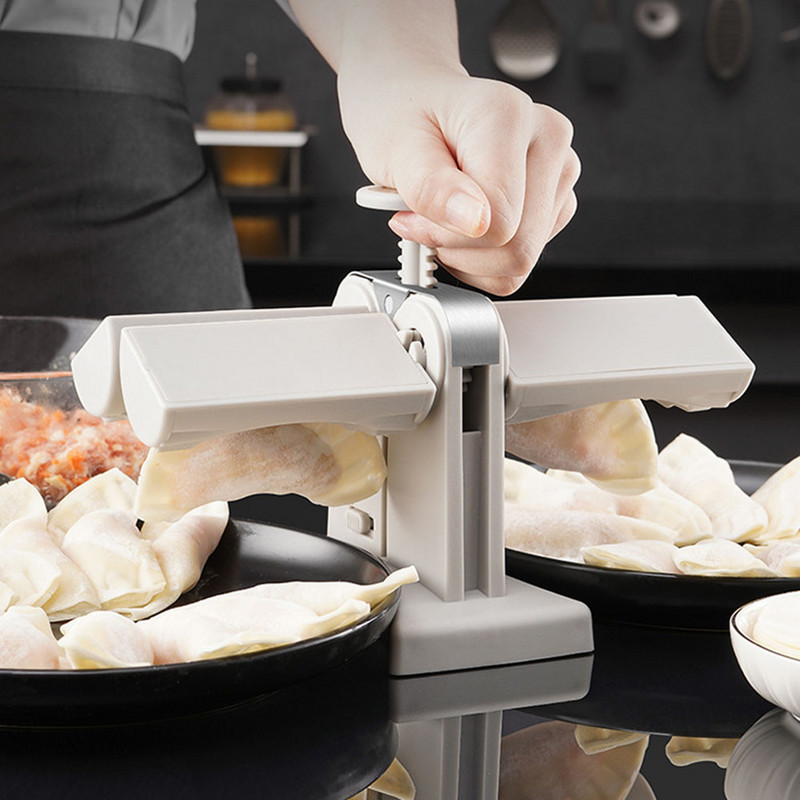 Formă automată pentru găluște cu cap dublu Lenes Must-Ravioli găluște Mașină ușor de făcut Mașină pentru găluște Instrument de bucătărie de uz casnic