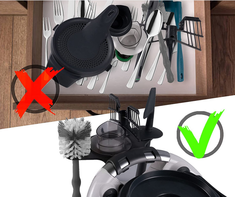 Virtuvės laikymo lentynos vieta iki 5 priedų Tinka Thermomix Priedai TM5 TM6