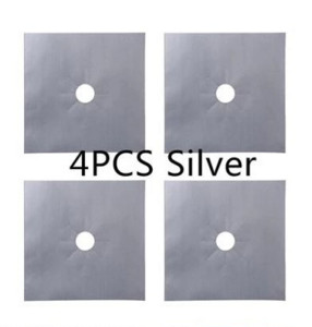 2/4 vnt Dujinės viryklės apsaugos 5 skylių viryklės įdėklo dangtis Daugkartinio naudojimo viršutinis šilumą izoliuotas kaitlentės kilimėlis Virtuvės indų priedai