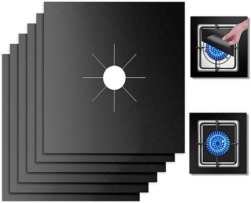 2/4 vnt Dujinės viryklės apsaugos 5 skylių viryklės įdėklo dangtis Daugkartinio naudojimo viršutinis šilumą izoliuotas kaitlentės kilimėlis Virtuvės indų priedai