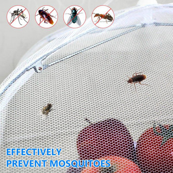 Φορητό κάλυμμα φαγητού Ομπρέλα Pop-Up Διχτυωτό Ομπρέλα Προστατευτικό κάλυμμα φαγητού Διχτυωτό Σκηνή Αναπνεύσιμο Διπλωμένο Θόλο κατά των κουνουπιών ομπρέλα