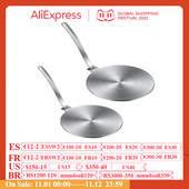 Nerūdijančio plieno indukcinės viryklės indukcinės adapterio plokštės su sulankstoma rankena Kavos pieno indai Indukcinė kaitlentė Šildomas gaminimas