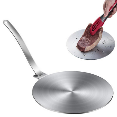 Nerūdijančio plieno indukcinės viryklės indukcinės adapterio plokštės su sulankstoma rankena Kavos pieno indai Indukcinė kaitlentė Šildomas gaminimas