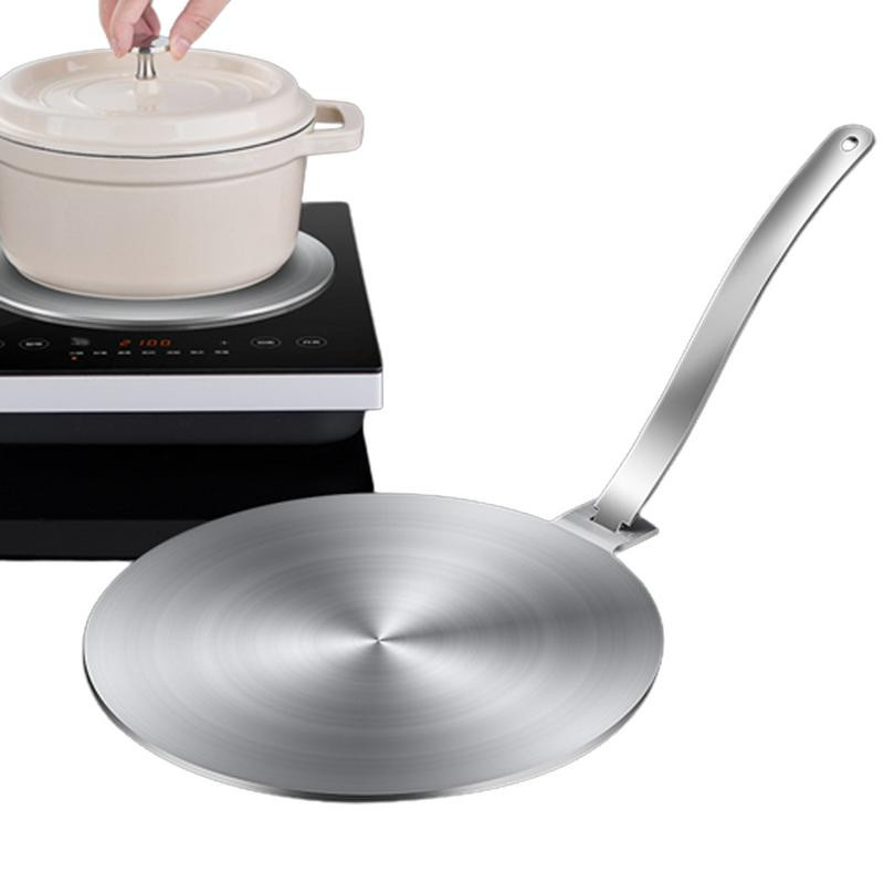 Nerūdijančio plieno indukcinės viryklės indukcinės adapterio plokštės su sulankstoma rankena Kavos pieno indai Indukcinė kaitlentė Šildomas gaminimas
