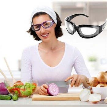 No-Tears No-Fog Onion Goggles Дизайн на гъба Удобен нож за зеленчуци Протектор за лук Очила с по-малко разкъсвания Очила Кухненски инструмент