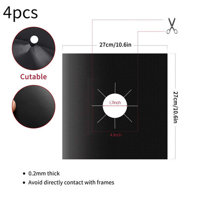 2/4 vnt. 5 angų storio dujinės viryklės apsaugos Dangtis Viryklės viršus šilumą izoliuojantis kilimėlis Orkaitės įdėklai Kaitlentės apsauga nuo įbrėžimų