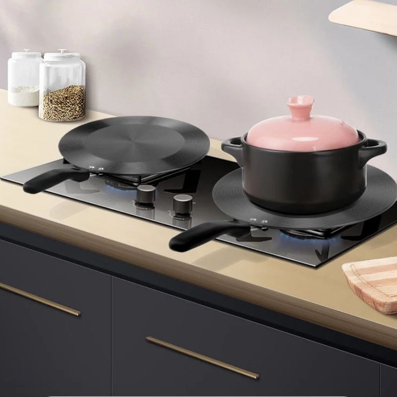 6 mm storio virtuvės atšildymo lenta, apsauganti nuo degimo virtuvės reikmenys krosnelės šilumos difuzorius dujinė viryklė šilumos laidumo plokštė su rankena