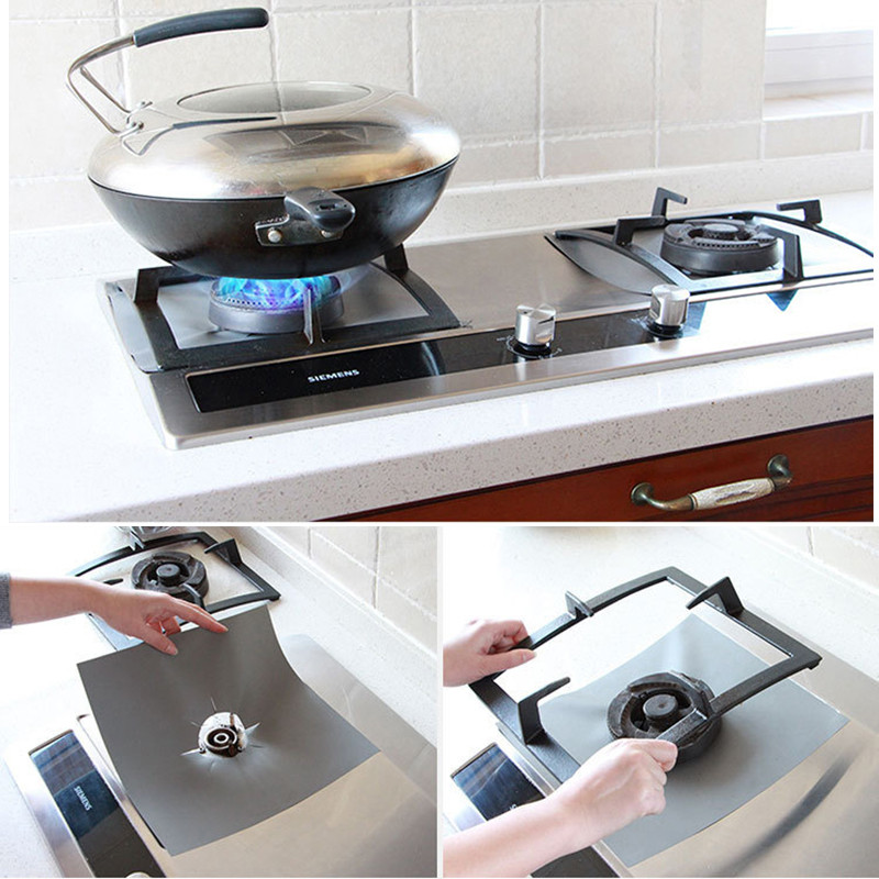Dujinės viryklės apsauginis dangtelis Virtuvės apsaugos nuo aptaškymo ekranas kaitlentės degikliui Daugkartinis nepridegantis virtuvės priedai Programėlės