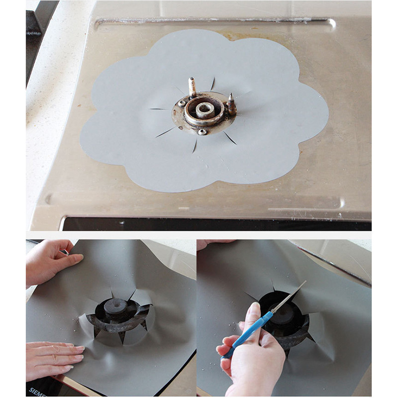 Dujinės viryklės apsauginis dangtelis Virtuvės apsaugos nuo aptaškymo ekranas kaitlentės degikliui Daugkartinis nepridegantis virtuvės priedai Programėlės