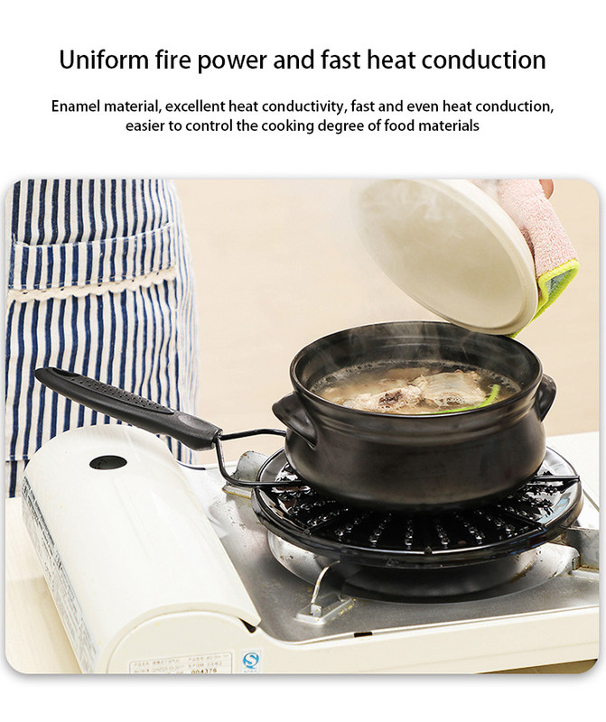 Apsauginis keptuvės padėklas, apsaugantis nuo degimo, emalio pieno keptuvės padėklas Neslystantis, energiją taupantis šilumos laidumas, keptuvės krosnies padėklas virtuvės reikmenys