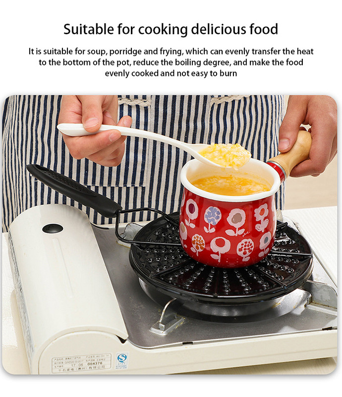 Apsauginis keptuvės padėklas, apsaugantis nuo degimo, emalio pieno keptuvės padėklas Neslystantis, energiją taupantis šilumos laidumas, keptuvės krosnies padėklas virtuvės reikmenys