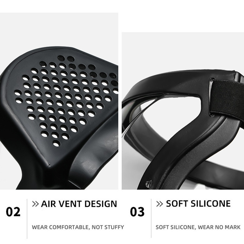 Veido apsauginis akių vokų dangtelis nuo dulkių Skaidrus skydas kaukė, apsauginis dangtelis Moto dviračių vėjui atspari kaukė viso veido dulkėms atsparus suvirinimas