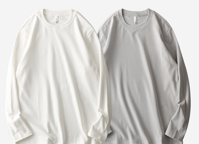 Bluză pentru bărbați curată - cu decolteu oval și mâneci lungi