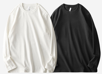 Bluză pentru bărbați curată - cu decolteu oval și mâneci lungi