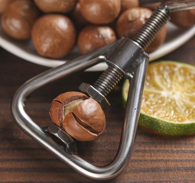 Noua mașină de deschizător de nuci Instrument pentru decojitul de nuci Deschidetor de nuci de macadamia din oțel inoxidabil Accesorii pentru bucătărie de uz casnic Gadget