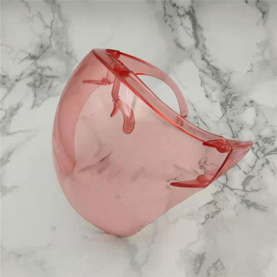 Fashion Clear viso veido skydelis, spalvotas/skaidrus skydas, skydelis nuo saulės, PC Anti-Oil Anti-Fog rėmelis apsauginių akinių skydas vaikams