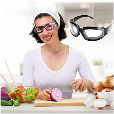 Ασφαλής χωρίς δάκρυα γυαλιά κουζίνας για κρεμμύδι Γυαλιά ματιών Κρεμμύδια κοπής δάκρυα Δωρεάν προστατευτικό εργαλείο μαγειρέματος κουζίνας