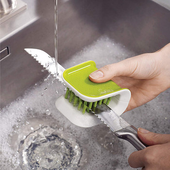 Καθαριστικό μαχαιριών και μαχαιροπήρουνων βούρτσας λεπίδας Ανοιγόμενο καθαριστικό Αντιολισθητικό οικιακό εργαλείο καθαρισμού οικιακής χρήσης Εργαλεία κουζίνας