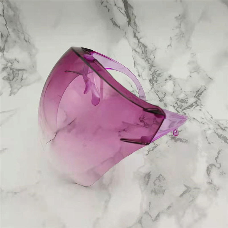 Fashion Clear viso veido skydelis, spalvotas/skaidrus skydas, skydelis nuo saulės, PC Anti-Oil Anti-Fog rėmelis apsauginių akinių skydas vaikams