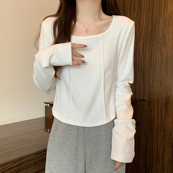 Bluză casual de damă - cu decolteu pătrat