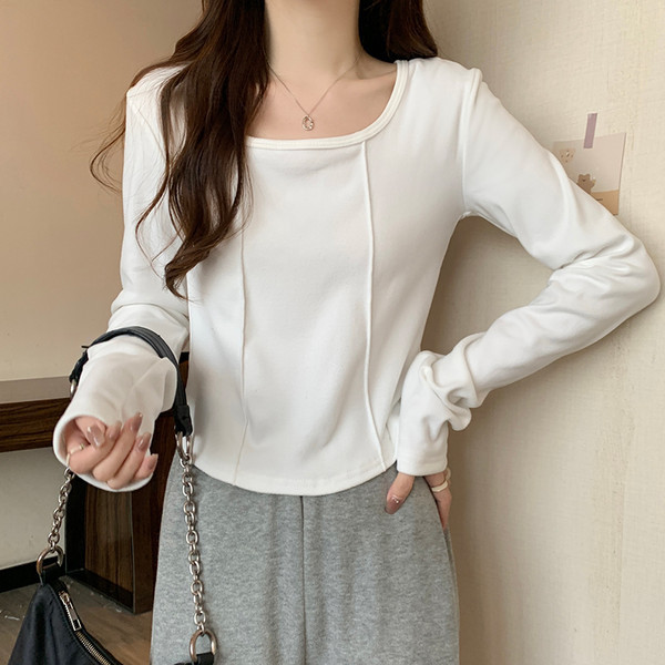 Bluză casual de damă - cu decolteu pătrat