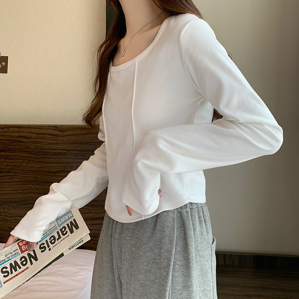 Bluză casual de damă - cu decolteu pătrat