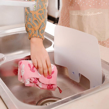 Кухненски органайзер Предпазители против пръски вода със смукател Водоустойчиви кухненски аксесоари Мивка Мивка PVC клапи Бял цвят