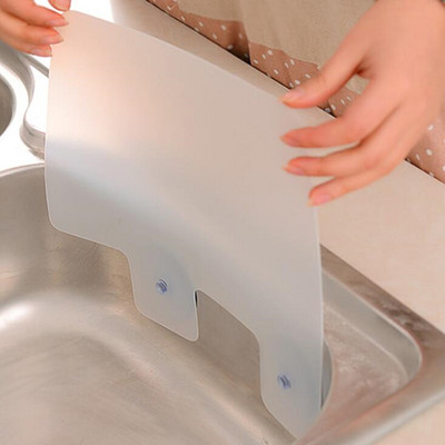 Кухненски органайзер Предпазители против пръски вода със смукател Водоустойчиви кухненски аксесоари Мивка Мивка PVC клапи Бял цвят