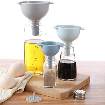Σετ χοάνης πολλαπλών λειτουργιών οικιακού φίλτρου Oil Hopper Filter Oil Can Sub-packaging Plastic Funnel Εργαλεία κουζίνας