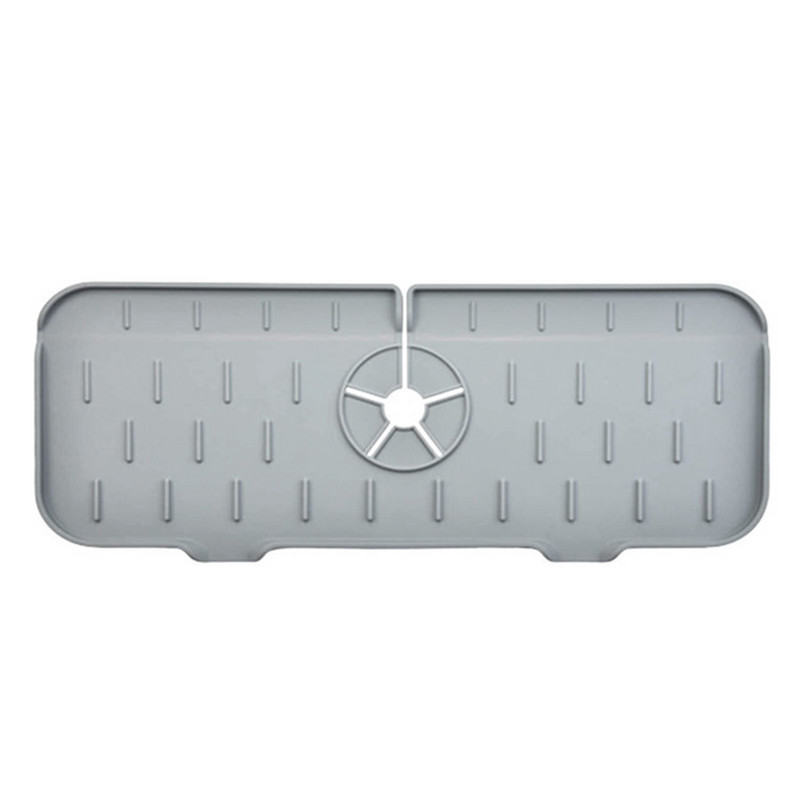 Silikoonist segisti matt köögivalamu jaoks pritsmekaitse äravoolupadi Vannitoa segisti pritsmeveekogumismatt valamu tööpinna kaitse