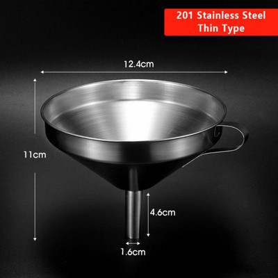 Virnastatav multifunktsionaalne roostevabast terasest lehter Veiniõli vedel lehter Metallist lehter koos eemaldatava filtriga köögitarvikud