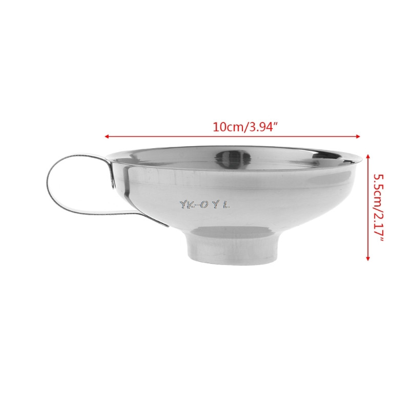 Pâlnie cu gură largă din oțel inoxidabil, cană, buncăr, unelte de bucătărie, dimensiune 2