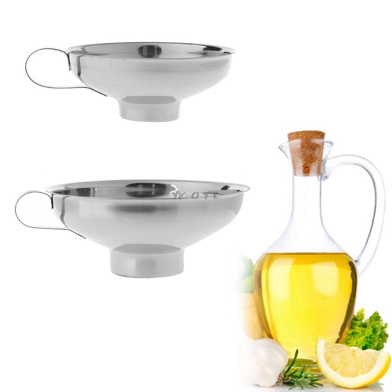 Pâlnie cu gură largă din oțel inoxidabil, cană, buncăr, unelte de bucătărie, dimensiune 2