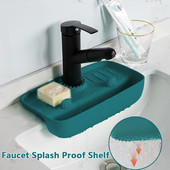Νεροχύτης Splash Pad Σιλικόνη Μαξιλαράκι βρύσης κουζίνας Μαξιλαράκι αποστράγγισης για πάγκο μπάνιου Προστατευτικό σαμπουάν Δοχείο γρήγορου στεγνώματος