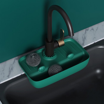 Подложка за пръскане на мивка Силиконова подложка за кухненски кран Дренажна подложка за протектор за плот за баня Шампоан Дозатор за сапун Бързосъхнеща тава