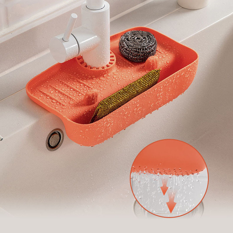 Νεροχύτης Splash Pad Σιλικόνη Μαξιλαράκι βρύσης κουζίνας Μαξιλαράκι αποστράγγισης για πάγκο μπάνιου Προστατευτικό σαμπουάν Δοχείο γρήγορου στεγνώματος