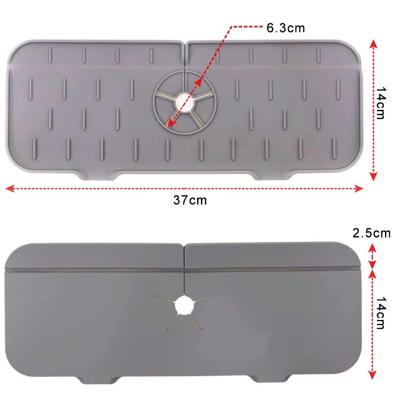 Silikono maišytuvo kilimėlio kriauklės priedai Virtuvės maišytuvo laikymo kilimėlis, apsaugantis nuo purslų pagalvėlės, skirtas vonios kambario virtuvės organizatoriui