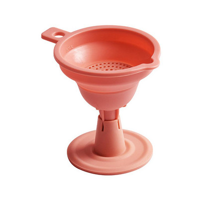 Reguleeritav silikoonist köögiõli lehter moosilehter Plastikust kokkupandav teleskooplehter, täites laia suuga lehter