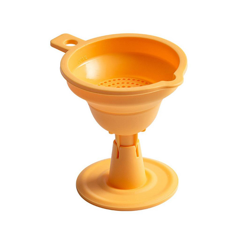 Reguleeritav silikoonist köögiõli lehter moosilehter Plastikust kokkupandav teleskooplehter, täites laia suuga lehter