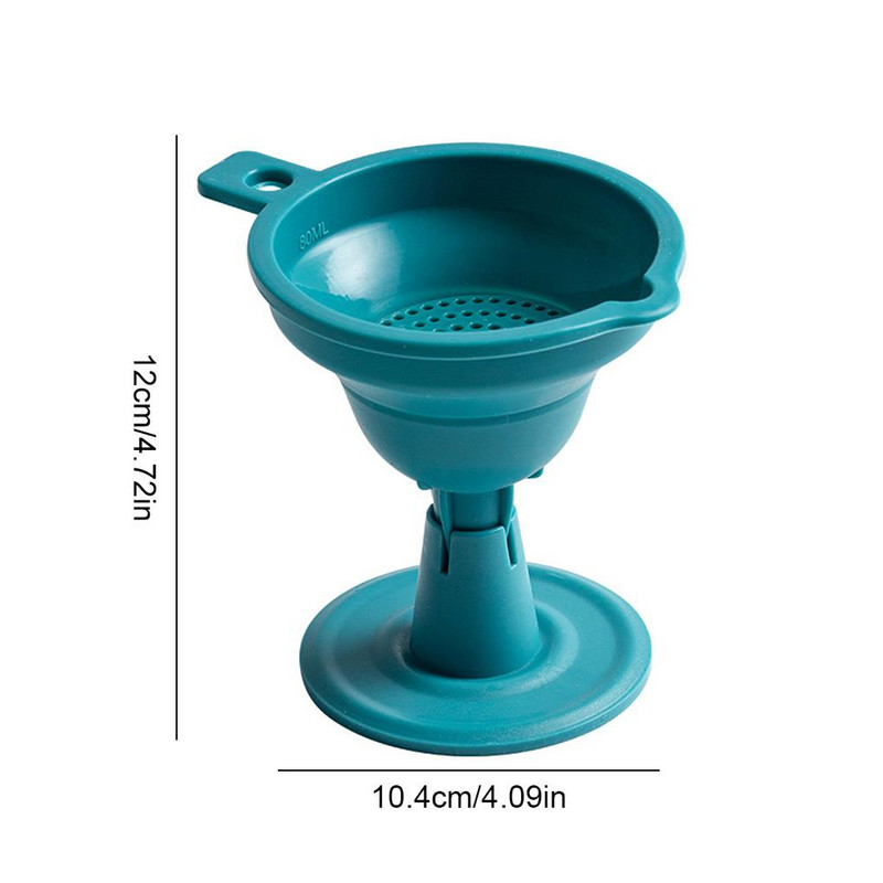 Reguleeritav silikoonist köögiõli lehter moosilehter Plastikust kokkupandav teleskooplehter, täites laia suuga lehter