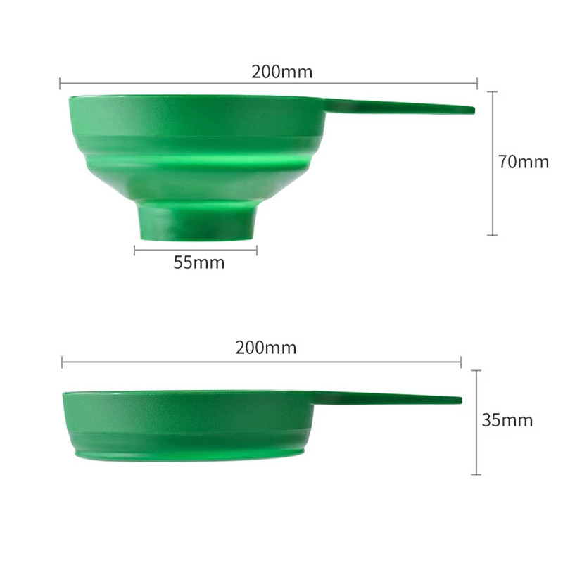 PP Πλαστικό αναδιπλούμενο χωνί αναδιπλούμενο υγρό οικιακής χρήσης υπο-μίνι χωνί χωνί κουζίνας Gadget μαρμελάδα Μεγάλα χωνιά μπαχαρικών σε κονσέρβα