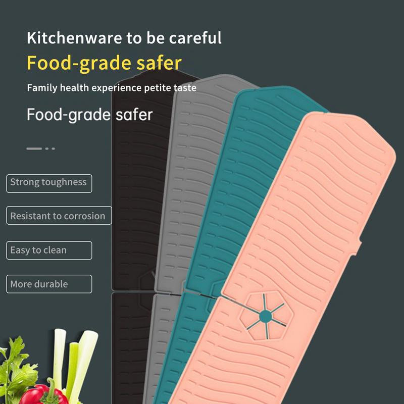 Silikono kriauklės purslų apsauga Silikoninė kriauklės purslų apsauga vandens surinkimo maišytuvas Silikoninis kriauklės maišytuvo kilimėlis virtuvės kriauklės purslams