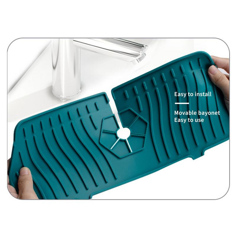 Silikono kriauklės purslų apsauga Silikoninė kriauklės purslų apsauga vandens surinkimo maišytuvas Silikoninis kriauklės maišytuvo kilimėlis virtuvės kriauklės purslams